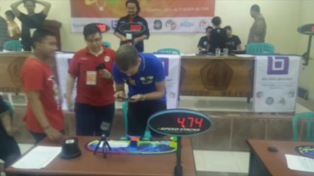 �롼�ӥå����塼�ֺ�®������Ͽ������4.74�ä�·�����ˡ�Mats Valk