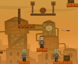 鎖を切ってボールや箱をぶつけ、ゾンビを倒す物理パズルゲーム Rolling Fall 3
