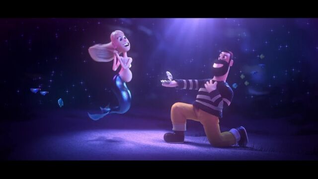 人間との恋に憧れる人魚と、海に落ちた船乗りを描いたCGアニメーション The Mermaid