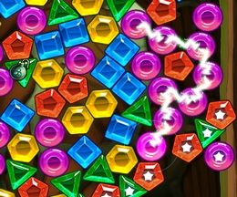 宝石をなぞってつなげて消していくパズルゲーム Jewelanche 2