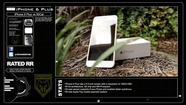 さっそくiPhone 6 Plusを50口径ライフルで撃ち抜いてみた