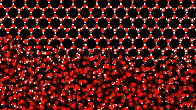分子の世界を可視化。水が氷へと変わっていく様子をシミュレート