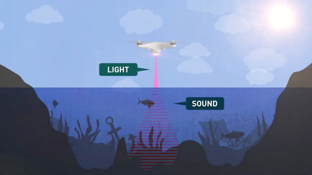光と音を組み合わせて水中の様子をマッピングする、スタンフォード大学が開発した光音響空中ソナーシステム
