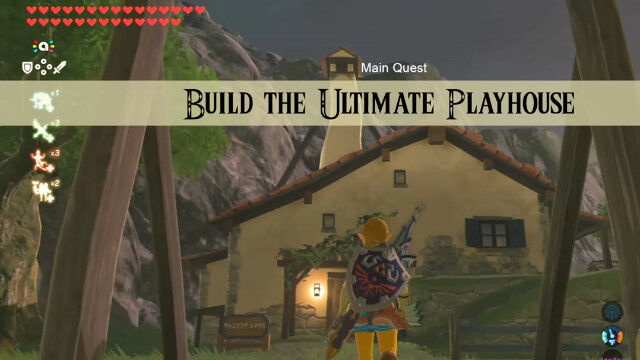 「ゼルダの伝説BotW」のマイホームを、そのままのデザインで子供用のプレイハウスとして再現