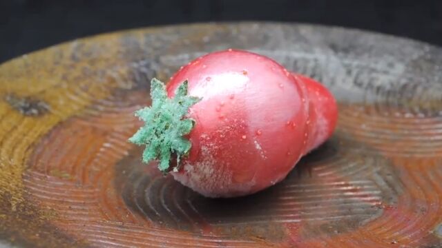 まるで化学実験のような、日本料理店「龍吟」の苺アメ2011の作り方