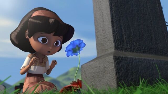 死者の日に母を弔う少女を描いたアニメーション Dia de los Muertos
