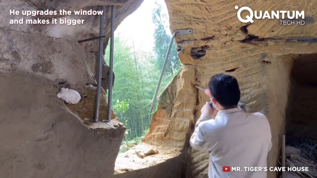 大都会の生活に疲れ、故郷の田舎で岩山を掘り、理想の我が家を作った男