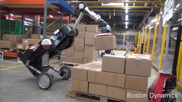 ダチョウみたいなデザインが可愛い、ボストン・ダイナミクス社の物流ロボット