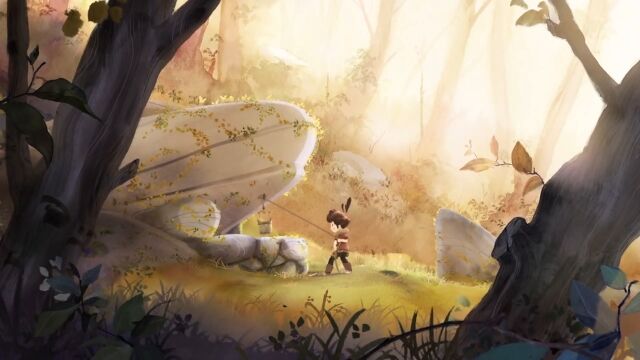 霧を纏う不思議な生き物と水汲み少女の出会いを描いたアニメーション NEBULA