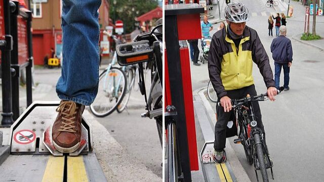 急勾配の坂も楽々!ノルウェーに作られた自転車用の簡易エスカレーター「THE CYCLOCABLE」