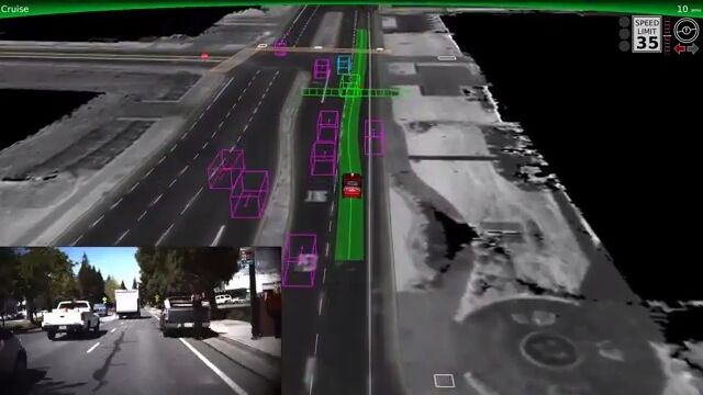 Google自動運転カーの公道走行テスト映像。周囲の認識能力も判断能力も凄い!