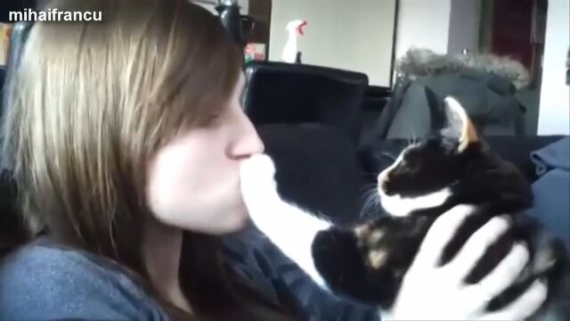 いくら飼い主でもキスはお断りさせていただきたい猫や犬の映像集