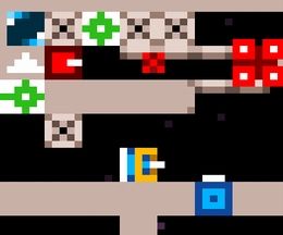 転がり移動でゴールを目指すアクションパズルゲーム Gunbrick