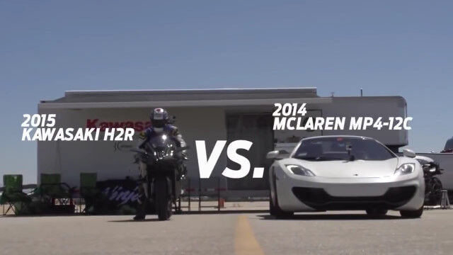 カワサキ ニンジャH2Rがスゴい!スーパーカー相手のドラッグレース三本勝負!