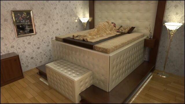 寝ている人を地震から守る、非常時格納システムを備えた対地震ベッド