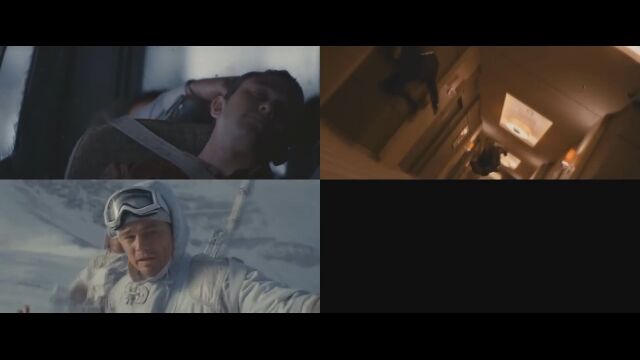 【ネタバレ注意】映画「インセプション」の現実世界と夢の中の時間軸を、ピッタリ揃えて同時再生してみた