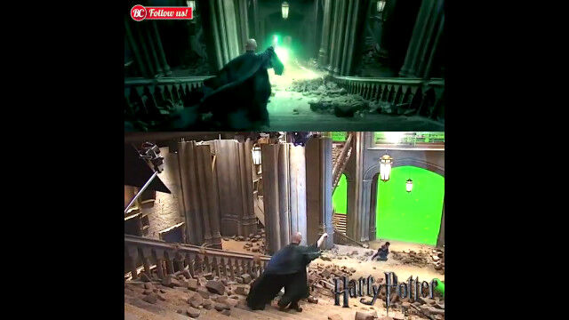 魔法が生まれる前と後。映画「ハリー・ポッターと死の秘宝 PART2」の撮影舞台裏を本編と比較再生した映像
