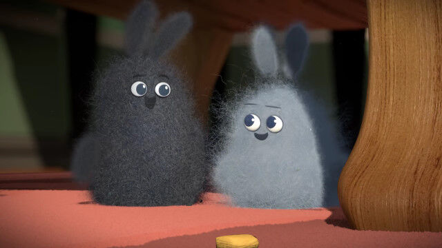 ホコリの固まりたちが恐ろしいメイドに立ち向かうCGアニメーション Dust Buddies
