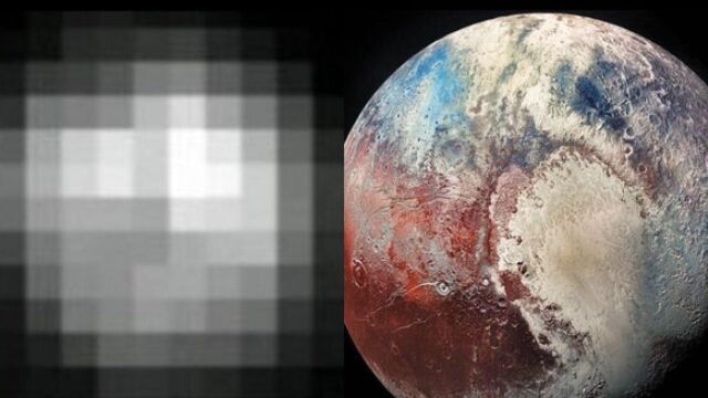 1994年に観測された冥王星と、2019年に観測された冥王星