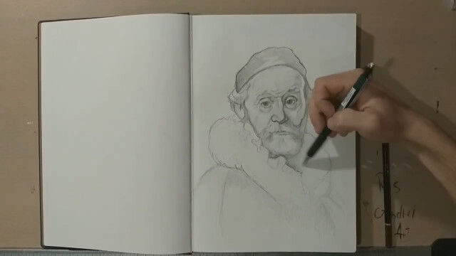 レンブラントやジュール・ブルトンの絵画をボールペンで再現。ボールペンとは思えないクオリティが凄い