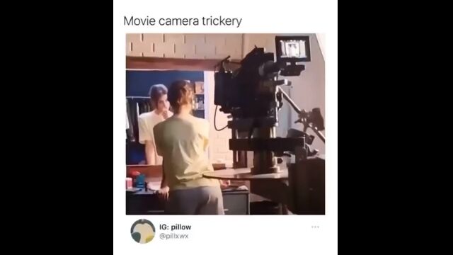 鏡越しに女優を撮影したシーンに、カメラが映り込んでいない理由がとてもよくわかる映像