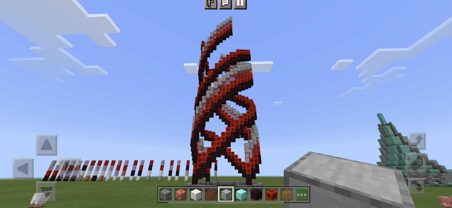 マイクラpe 城建築練習 その５ 螺旋階段 わたしのオンラインメモ帳