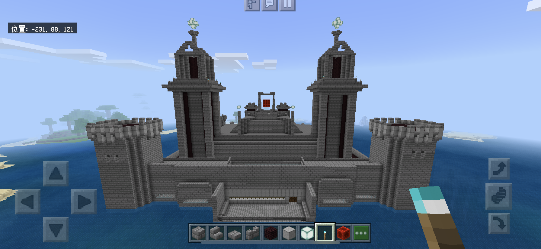 マインクラフト 初めてまともな城が完成 わたしのオンラインメモ帳
