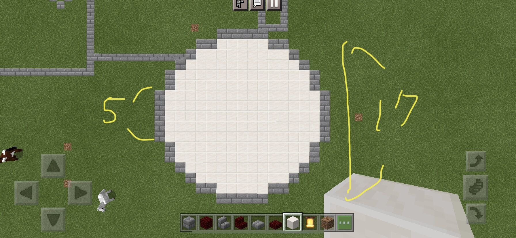 マイクラpe 城建築練習 その１ 城下見 試作品失敗 塔先端 わたしのオンラインメモ帳