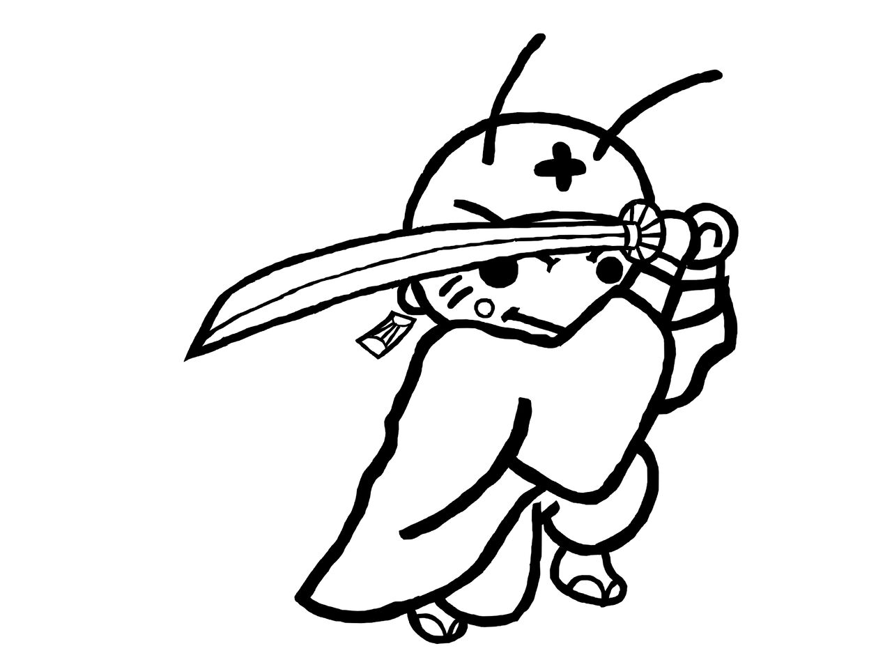 コロナに負けるな ポスター イラスト編 彦島太郎の壽印