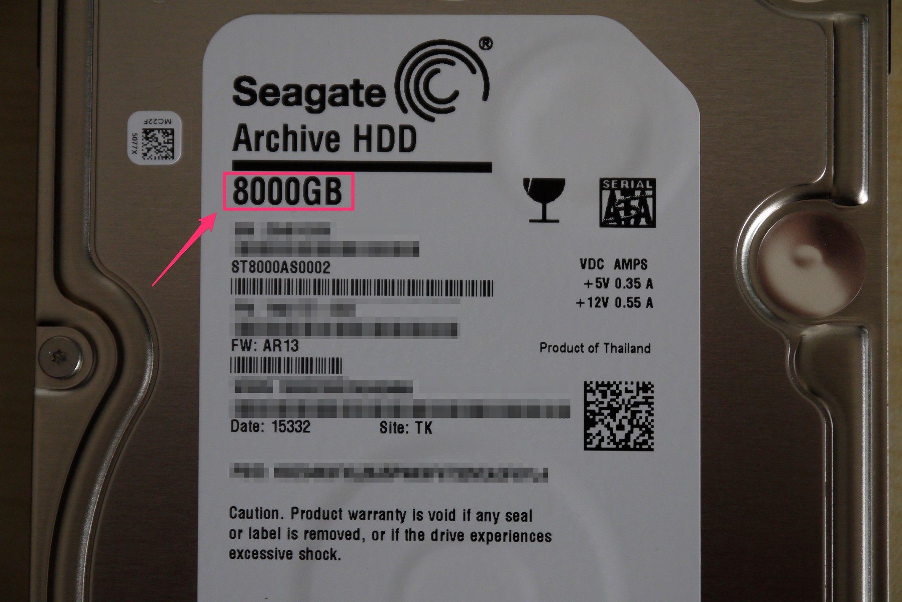 Seagate 8TB HDD「ST8000AS0002」を買ってみた:ことしつ