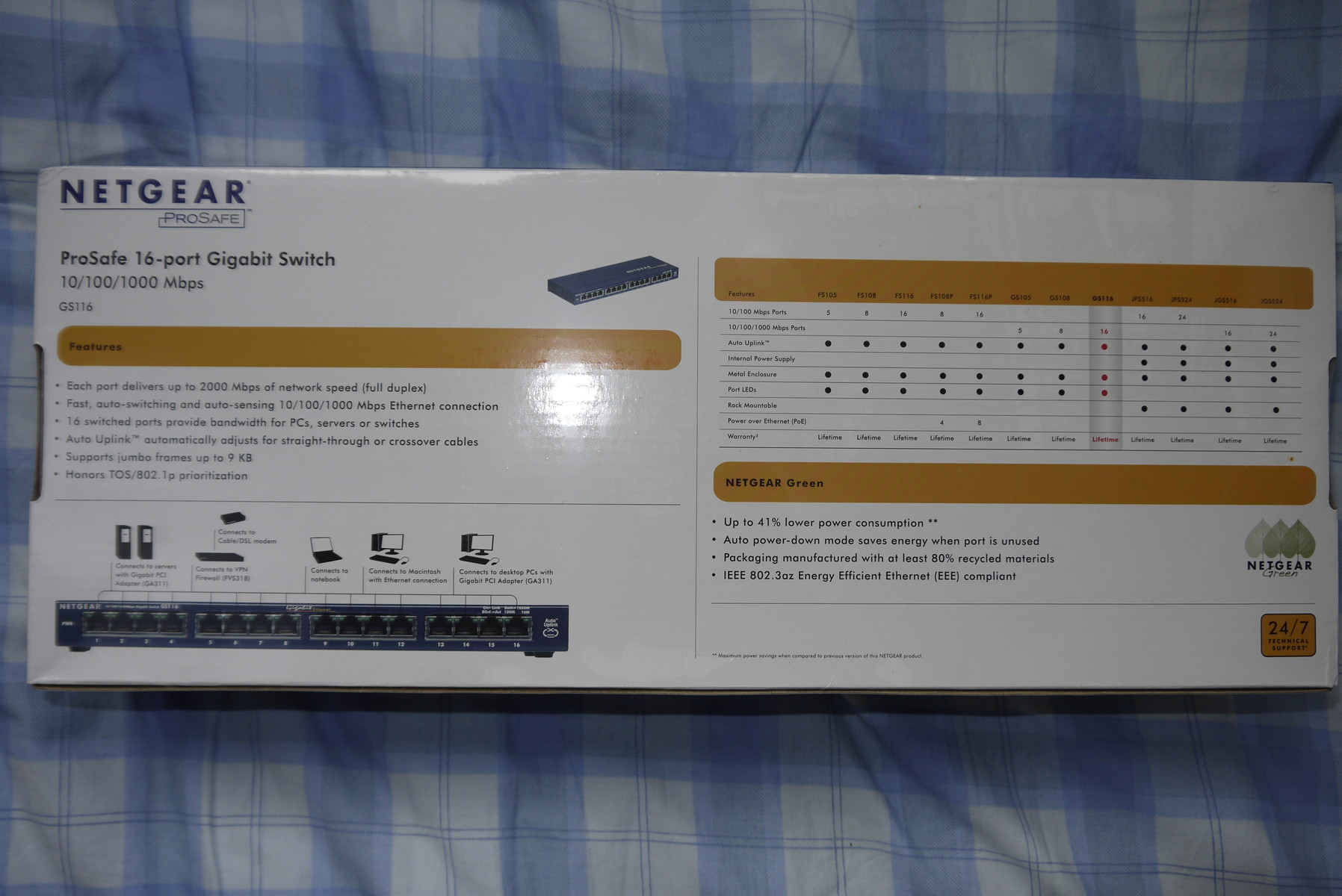 NETGEARの16ポートギガビットイーサネットスイッチ「GS116」を買って 