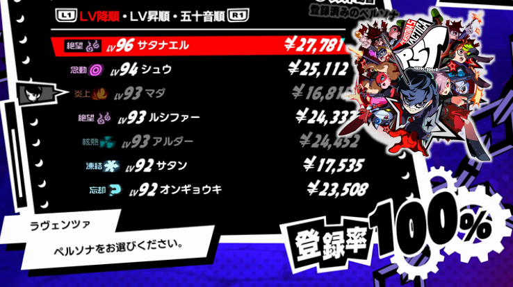 ペルソナ5 タクティカ：ペルソナ全書 登録率100％への進め方と
