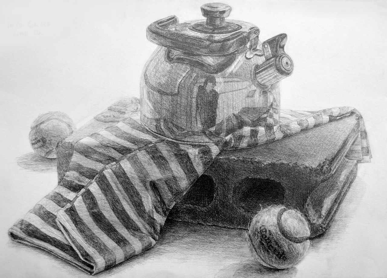 静物鉛筆デッサン練習作品52枚箱付き 静物鉛筆デッサン練習作品52枚箱付き