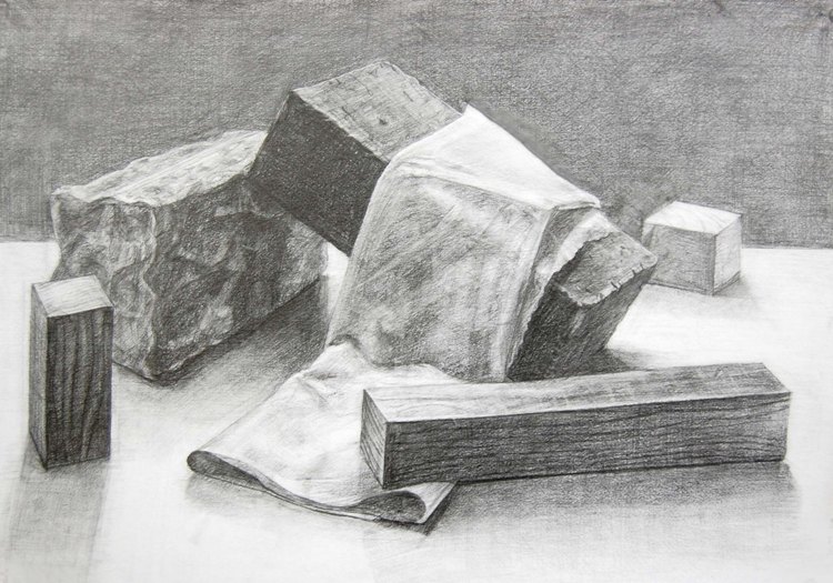 灰色で塗って 絵画教室 画塾アトリエエムの日々