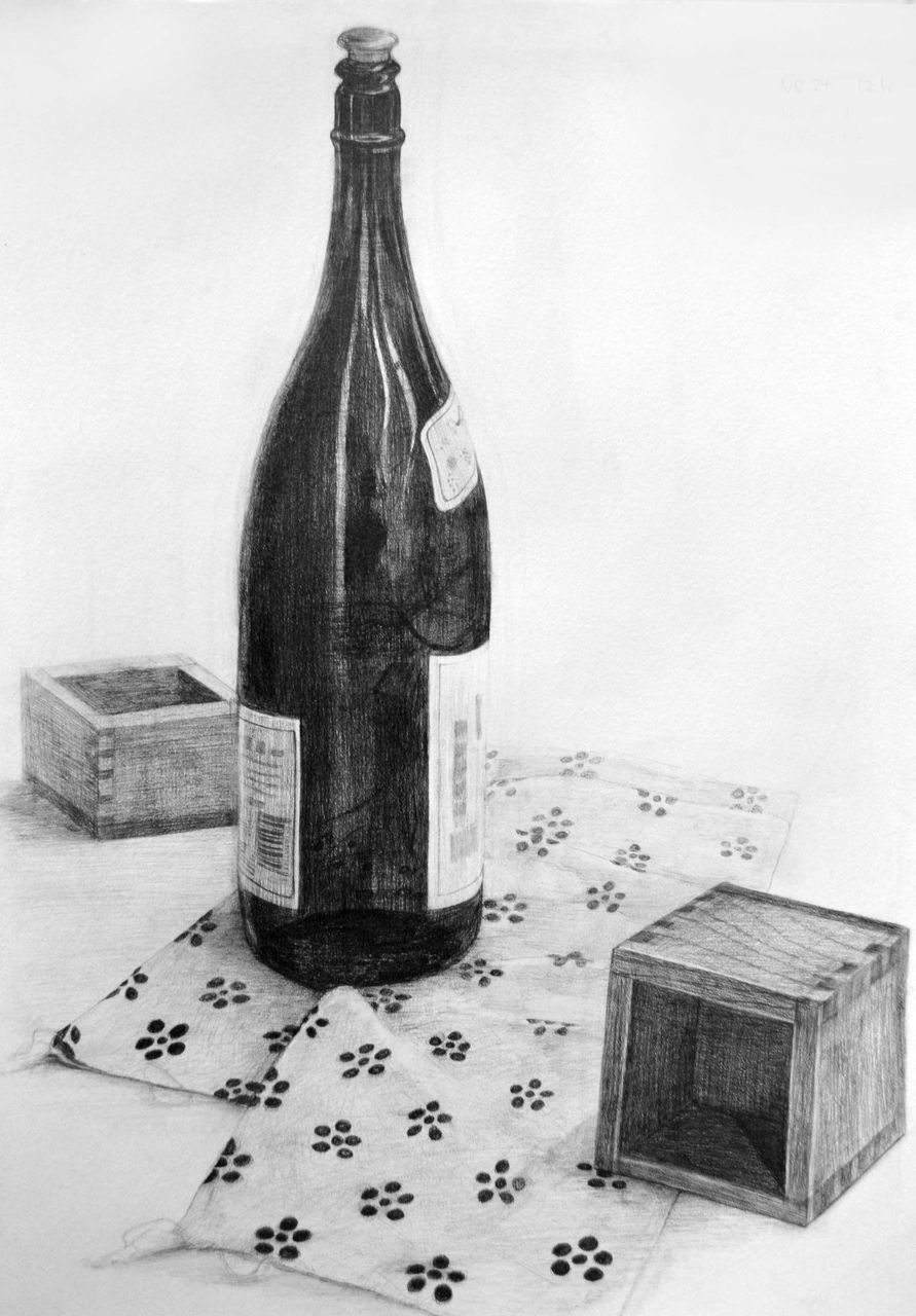 静物鉛筆デッサン練習作品52枚箱付き