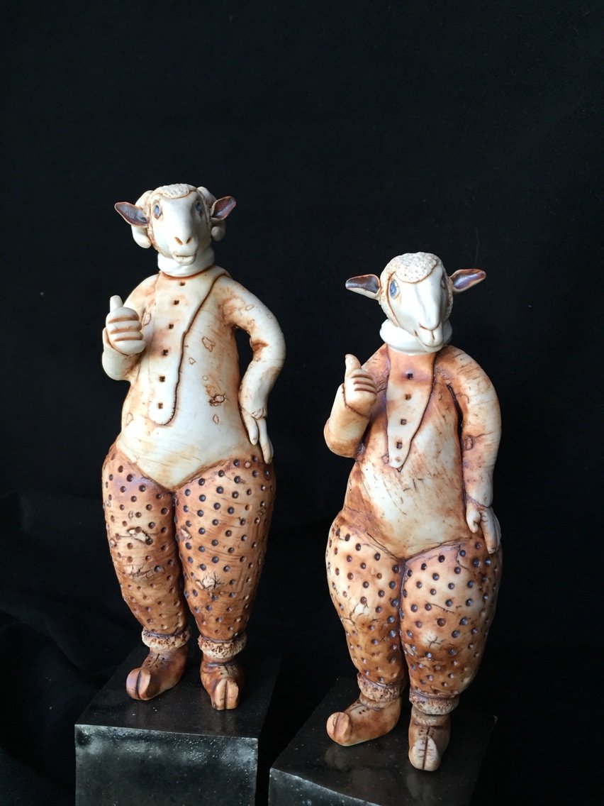 武藤公夫　陶人形　オブジェ　現代アート 武藤公夫 陶人形 オブジェ 現代アート