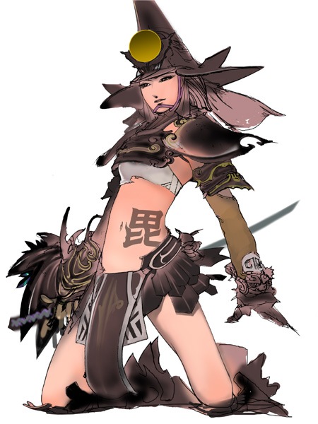 紅竹庵 絵師 紅竹 の大体毎日絵師修行 イラスト 女侍