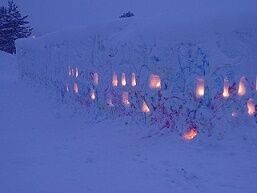 カムイの杜公園のスノーキャンドル