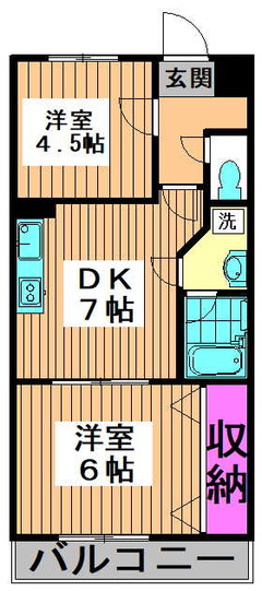 ケヤキハイツ 202 間取り