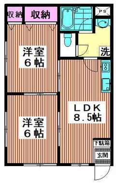 ハームナイズ杉森 102 間取り