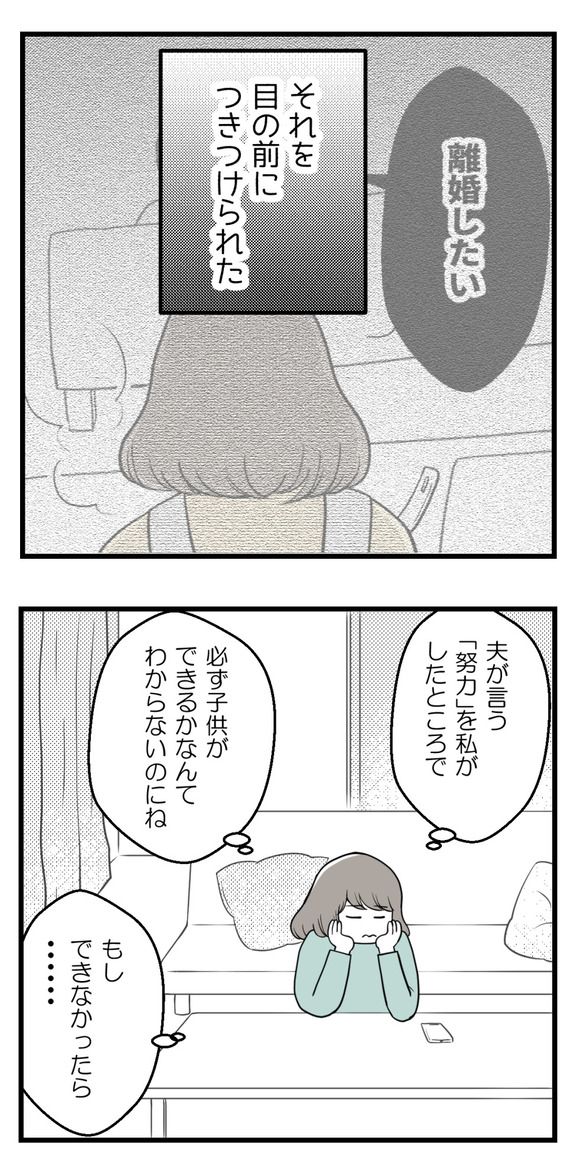 夫は私との生活よりも、子供を優先したいということを知ってしまった。「離婚したい」という言葉でそれを目の前につきつけられた…