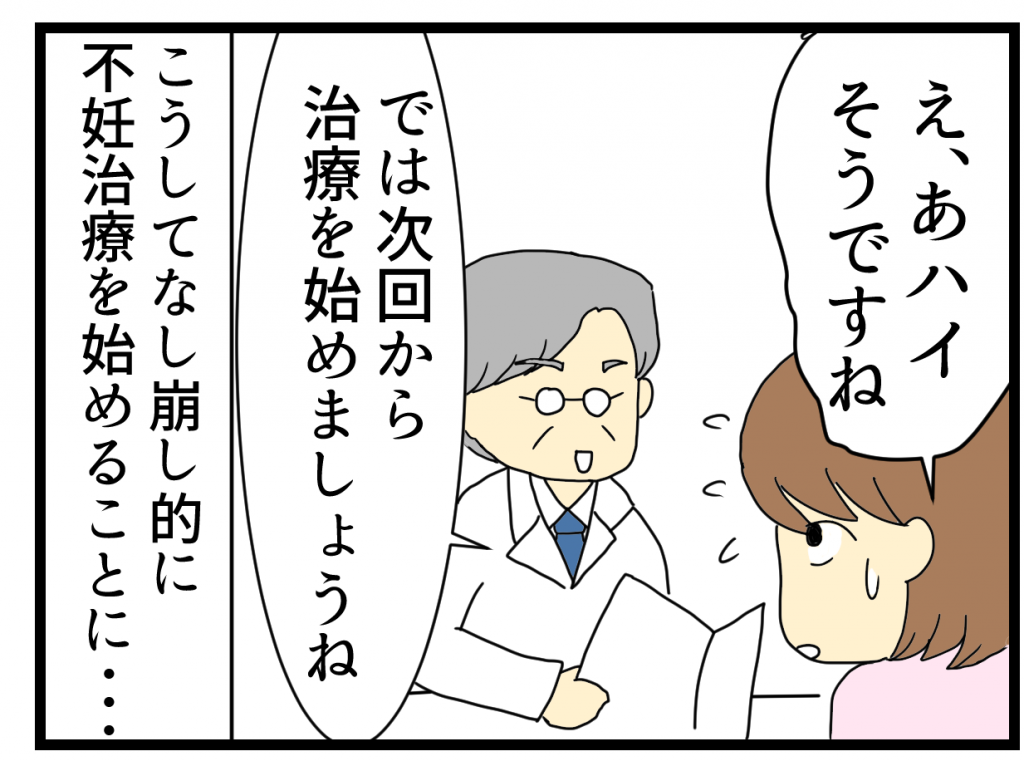不妊治療がスタートしますの漫画続き