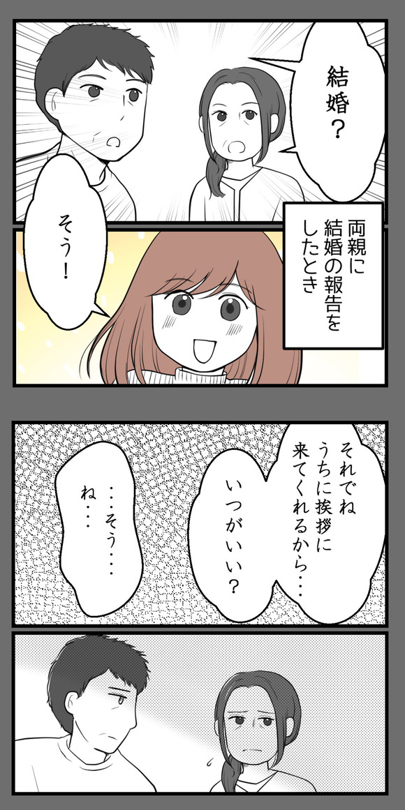 両親に結婚すると報告した時のことです･･･