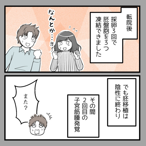 転院後、採卵3回で胚盤胞を3つ凍結できました。