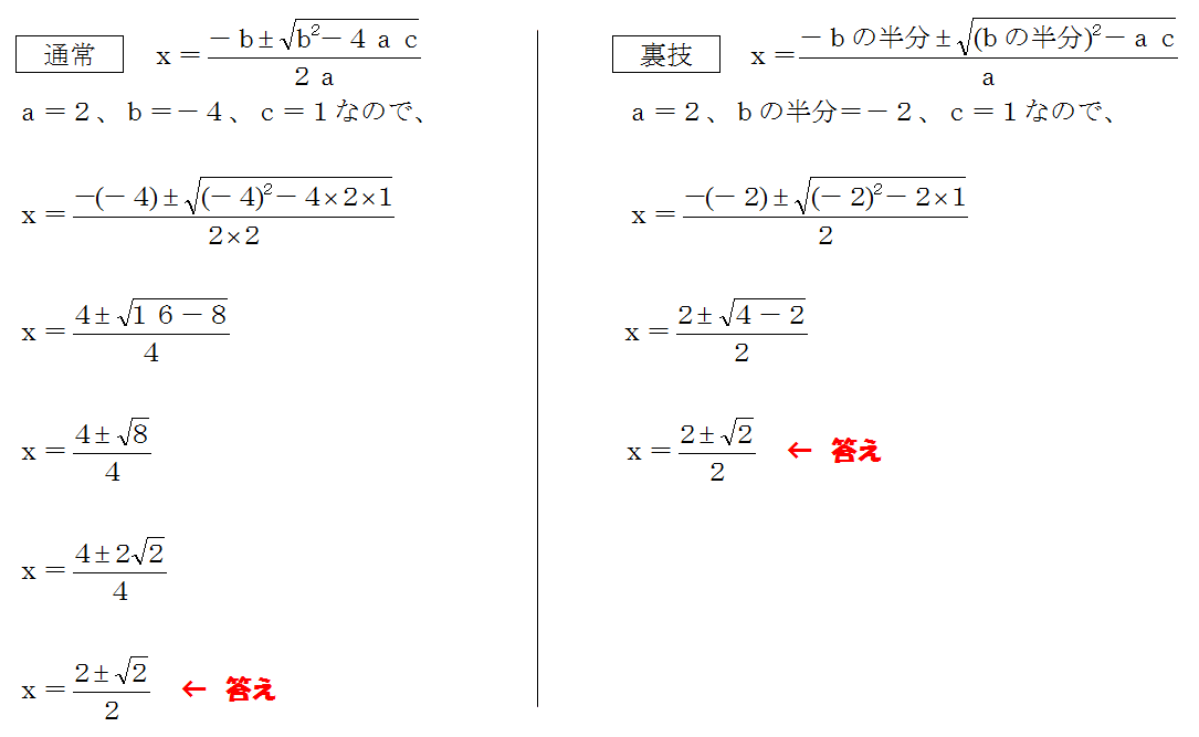 数学、裏技