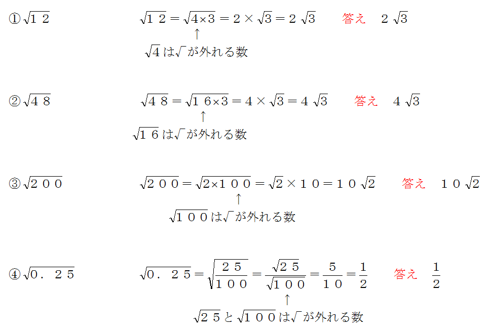 平方根を簡単にする方法