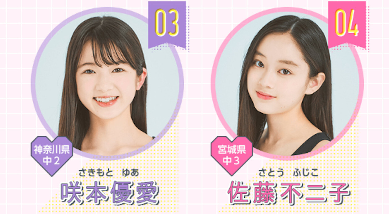 ミスセブンティーン22 ファイナリスト Part２ 咲本優愛 さきもとゆあちゃん 14才 中学2年生 佐藤不二子 さとうふじこちゃん 14才 中学3年生 子役タレント応援ブログ