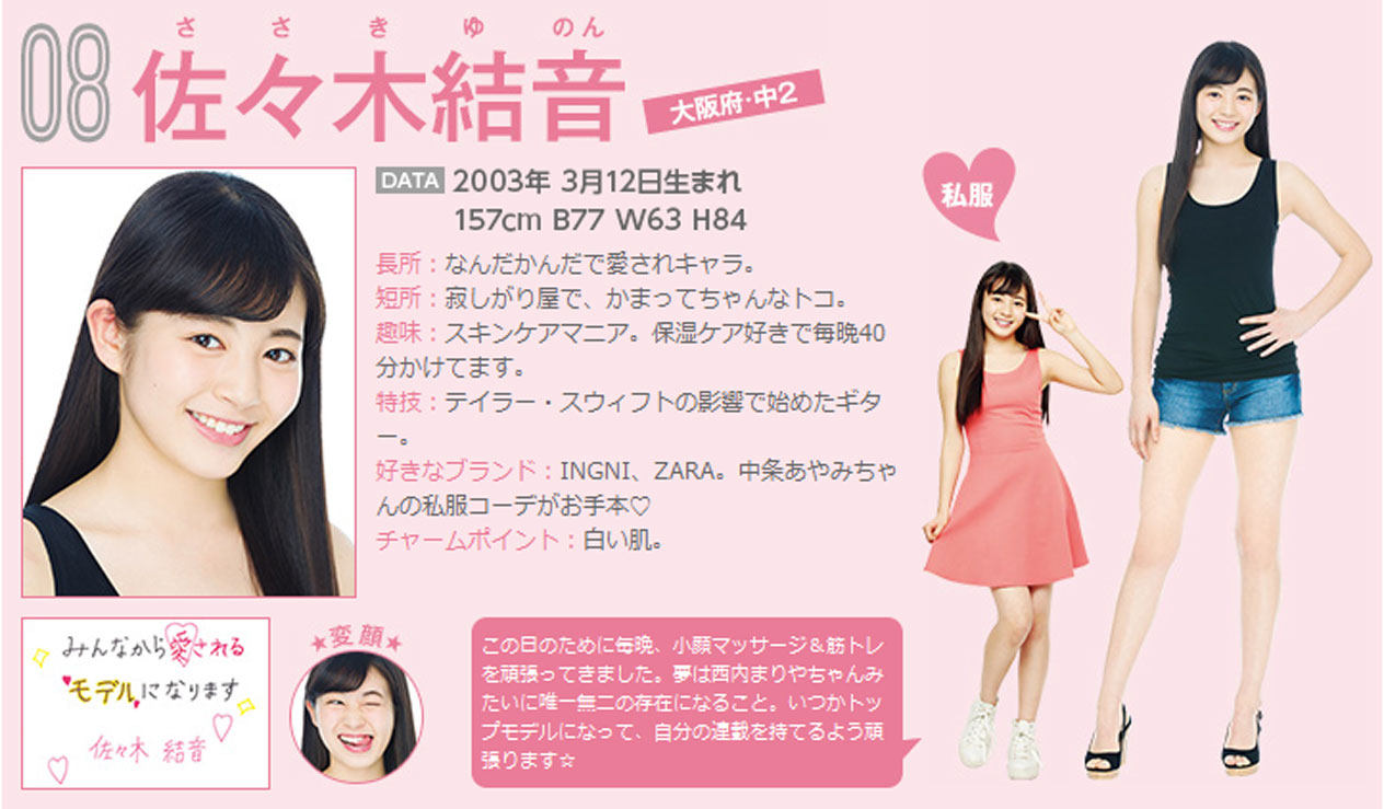 ★ ミスセブンティーン2016 最終候補20人 詳細プロフ 1番～10番 動画あり 雑誌「Seventeen