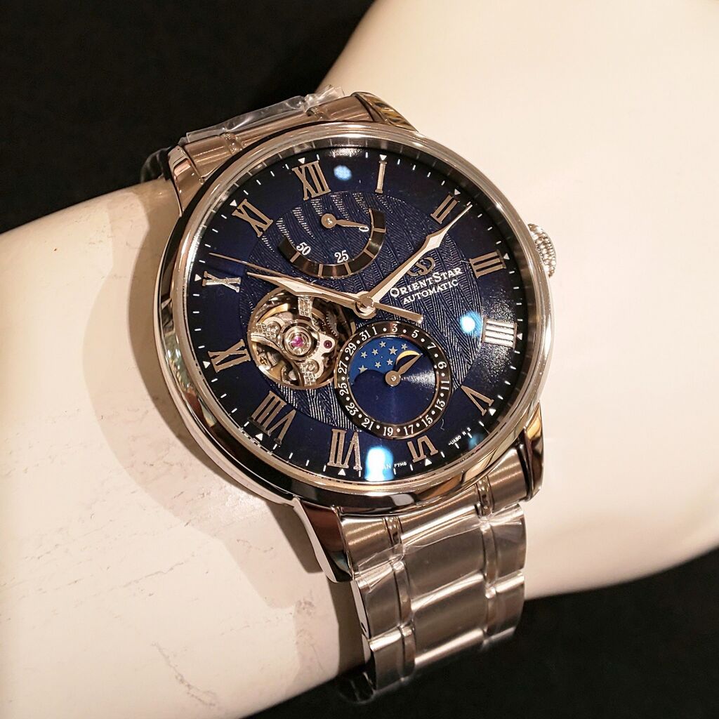 Orient star,ムーンフェイズ，オリエントスターの純正ステンレスバンド 速