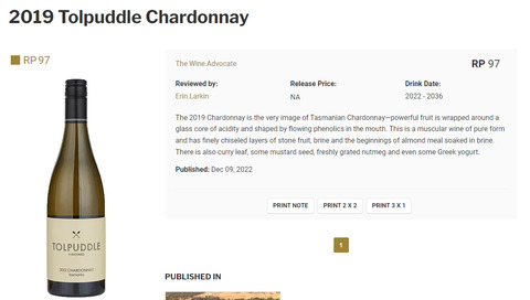 トルパドルシャルドネ 2019